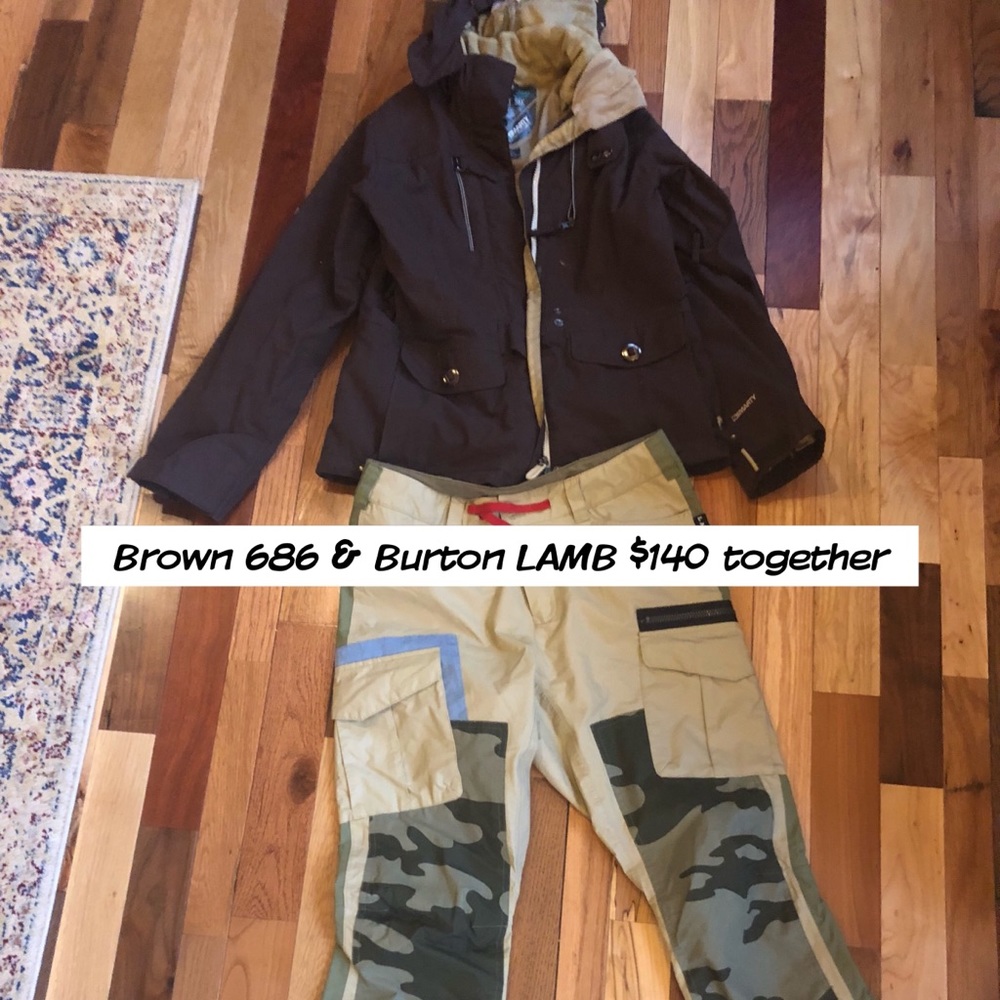 L Burton Lamb Pants, M 686 jacket